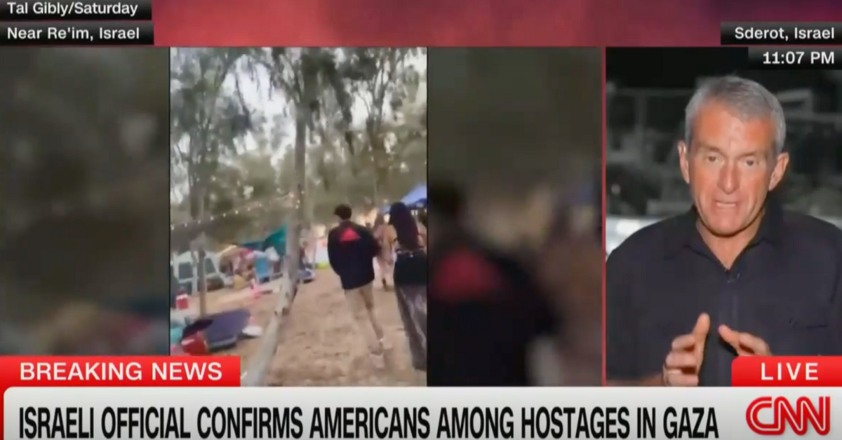 CNN screenshot of Nic Robertson covering ongoing hostage situation in Israel and Gaza