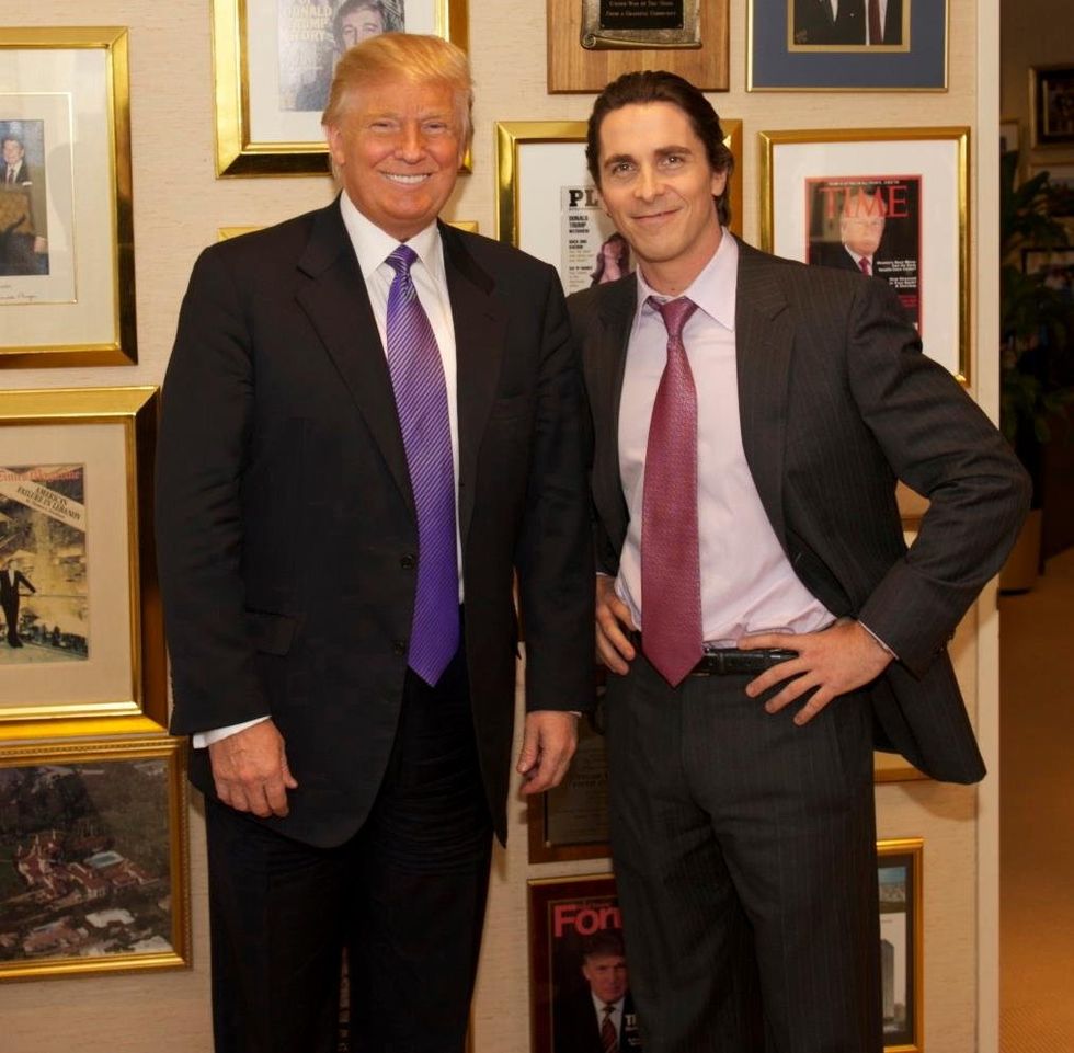 Donald Trump and Christian Bale
