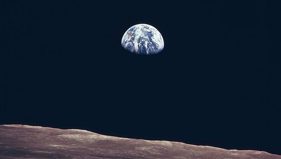 ‘Earth Rise’ as Seen from Lunar Surface