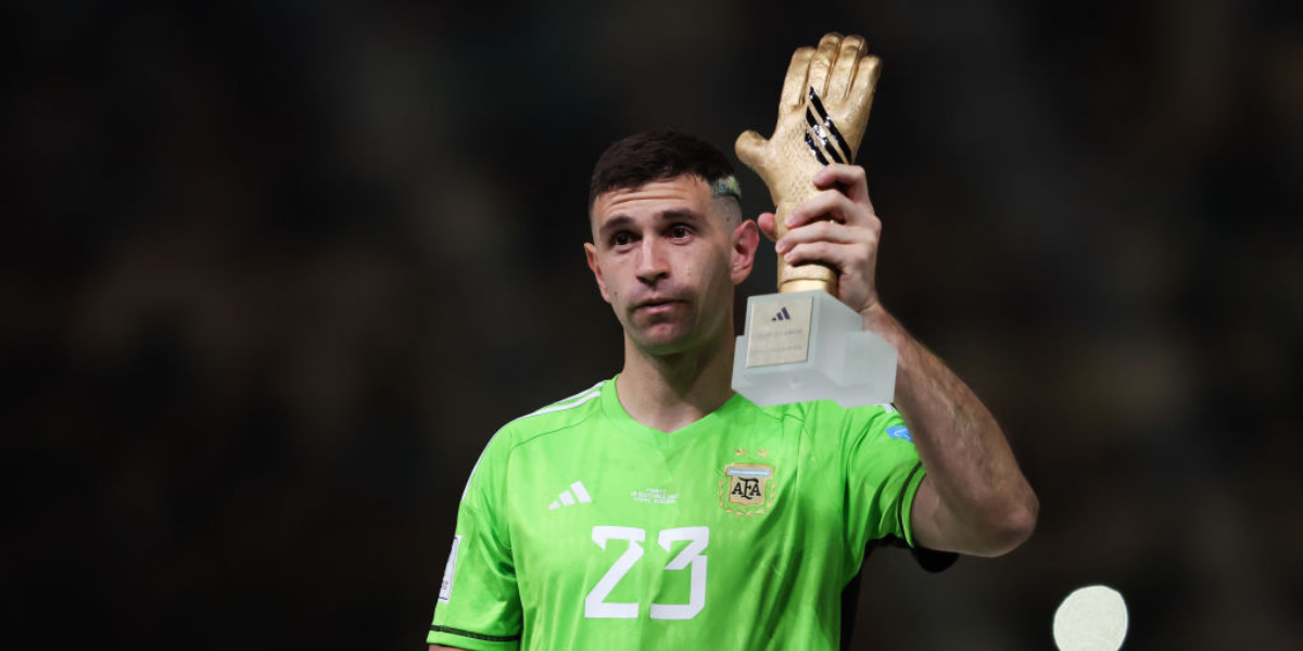 Argentina's Emiliano Martinez explains his crude celebration after winning  the Golden Glove