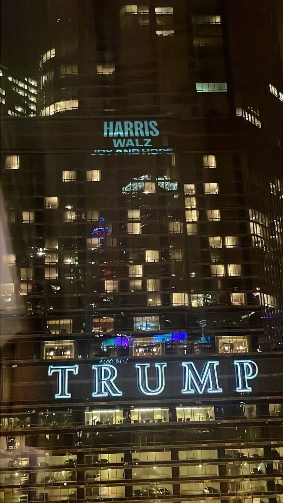 DNC Projects 'Project 2025 HQ' Onto Trump Tower VIDEO Comic Sands