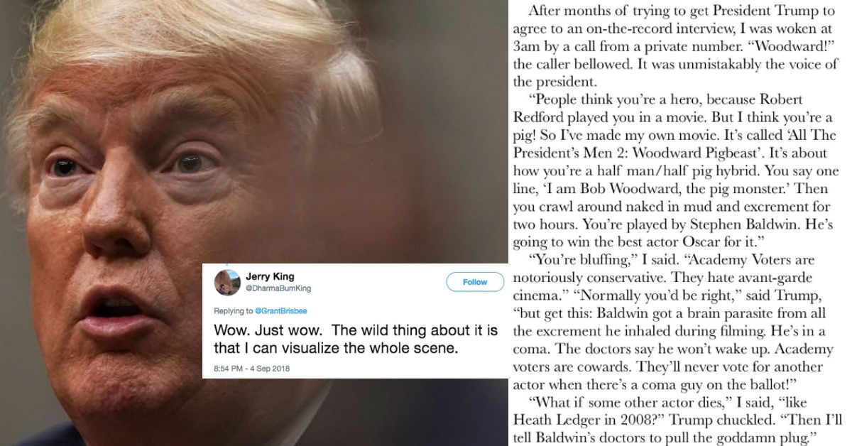 People Are Falling For These Fake Quotes From Bob Woodward's New Trump Book 😂