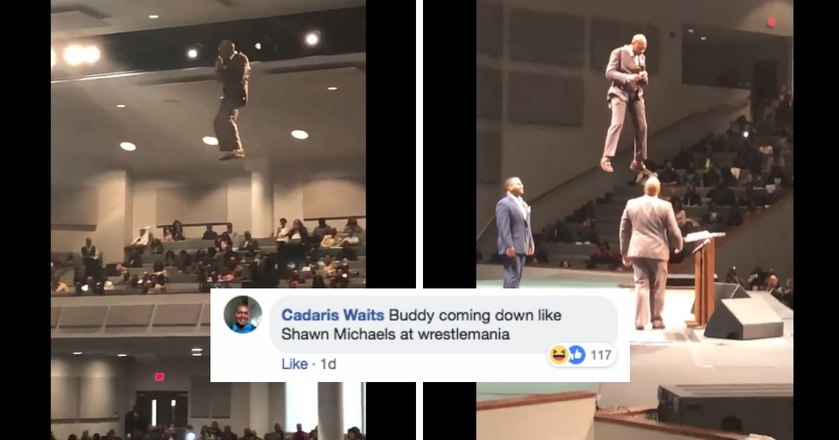 'Flying Preacher' Makes Dramatic Entrance From Church Rafters In Viral Video—And It's Certainly Something To Behold 😮
