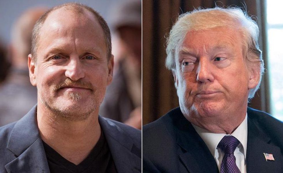 WATCH: Woody Harrelson Describes 'Brutal' Dinner Date With President Trump