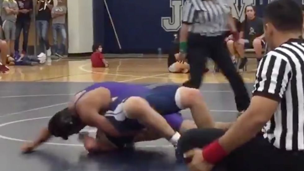 WATCH: Wrestling Referee Side Slide Walk the New Social Media Trend