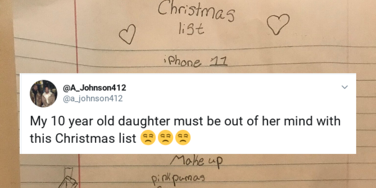 My 10-year-old daughter's Christmas list is so bougie — she thinks