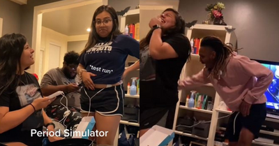 Viral TikTok Shows Friend Group Trying Period Cramp Simulator