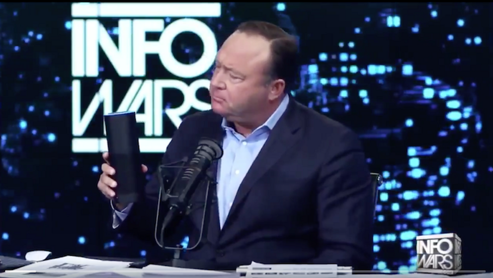 WATCH: Radio Host Alex Jones Interrogates Amazon Echo on TV