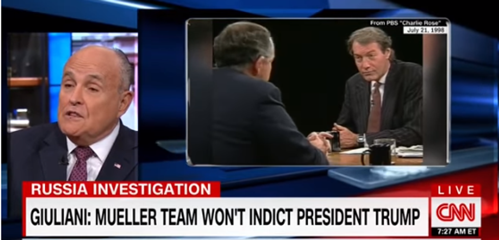 Rudy Giuliani Was Just Confronted With His 1998 Interview In Which He Said the President Must Comply With a Subpoena, and He's Totally Lying