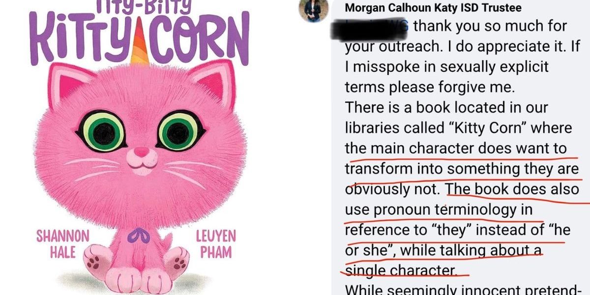 Katy ISD Halts New Book Access Over 'Itty-Bitty Kitty-Corn