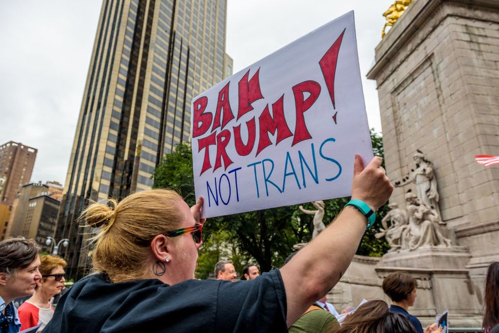 protest at Trump International Hotel and Tower New York 