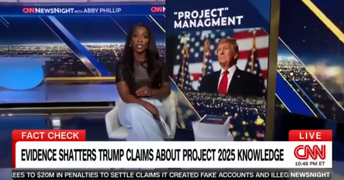 Abby Phillip Calls 'B.S.' On Trump Project 2025 Rebuke VIDEO Comic Sands