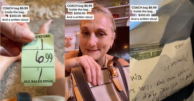 Woman discovers someone's inheritance in $7 thrifted bag