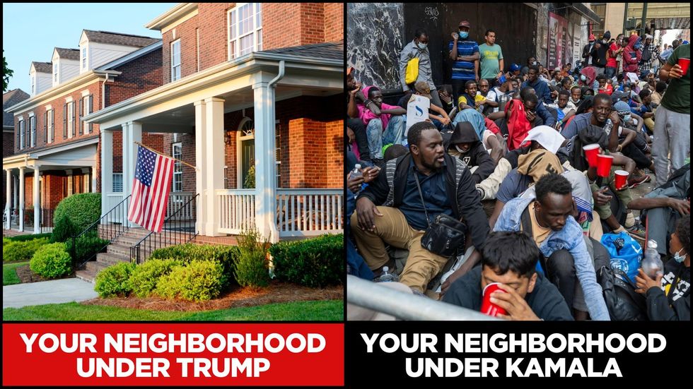 Trump campaign "Your Neighborhood Under Trump/Your Neighborhood Under Kamala" memes